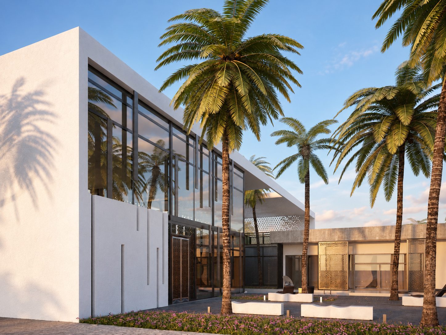 Oman private residence, development render — AKPRAXIS